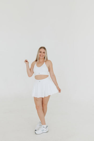 PURE WHITE SOLO STRAP BRA - UNLMTD Active + Lounge